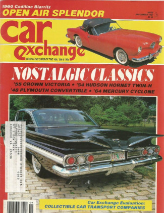 CAR EXCHANGE 1987 SEPT - RIVIERA, '64 CYCLONE, HUDSON, TORONADO, TIGER
